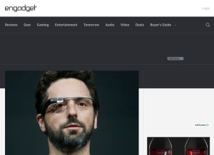 How engadget.com looks like on a tablet such as an iPad.