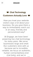 How engage.co looks like on a mobile device such as an iPhone.