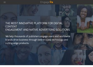 How engageya.com looks like on a tablet such as an iPad.