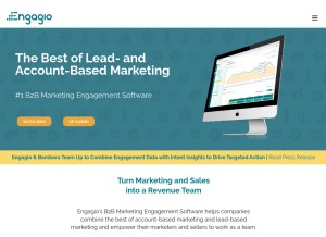 How engagio.com looks like on a tablet such as an iPad.