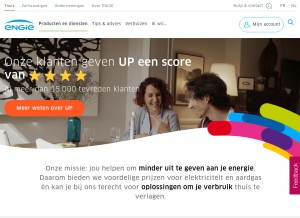 How engie.be looks like on a tablet such as an iPad.