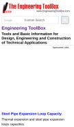 How engineeringtoolbox.com looks like on a mobile device such as an iPhone.