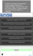 How engineersedge.com looks like on a mobile device such as an iPhone.