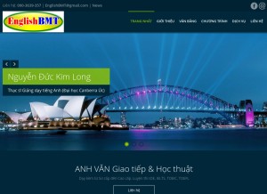 How englishbmt.com looks like on a tablet such as an iPad.