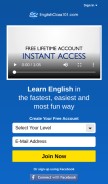 How englishclass101.com looks like on a mobile device such as an iPhone.