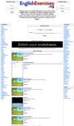 How englishexercises.org looks like on a mobile device such as an iPhone.