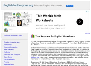 How englishforeveryone.org looks like on a tablet such as an iPad.