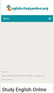 How englishstudyonline.org looks like on a mobile device such as an iPhone.