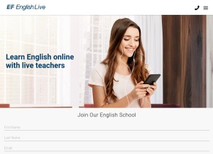 How englishtown.com looks like on a tablet such as an iPad.