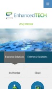 How enhancedtech.com looks like on a mobile device such as an iPhone.