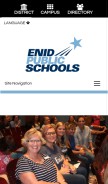 How enidk12.org looks like on a mobile device such as an iPhone.