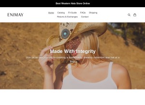How enimay.com looks like on a tablet such as an iPad.