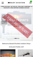 How enjoyaviationshop.com looks like on a mobile device such as an iPhone.