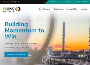 How enlink.com looks like on a tablet such as an iPad.