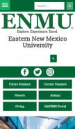 How enmu.edu looks like on a mobile device such as an iPhone.