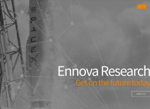 How ennova-research.com looks like on a tablet such as an iPad.