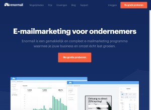 How enormail.eu looks like on a tablet such as an iPad.