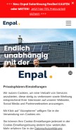 How enpal.de looks like on a mobile device such as an iPhone.