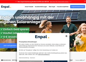 How enpal.de looks like on a tablet such as an iPad.