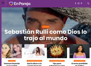 How enpareja.com looks like on a tablet such as an iPad.