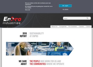 How enproindustries.com looks like on a tablet such as an iPad.