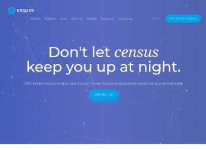 How enquiresolutions.com looks like on a tablet such as an iPad.