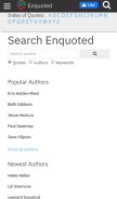 How enquoted.com looks like on a mobile device such as an iPhone.