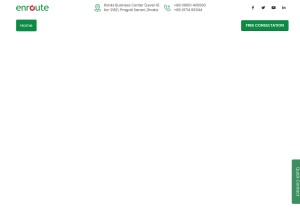 How enroute.com.bd looks like on a tablet such as an iPad.
