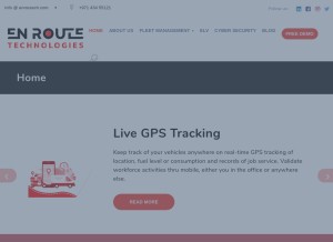 How enroutech.com looks like on a tablet such as an iPad.