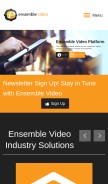 How ensemblevideo.com looks like on a mobile device such as an iPhone.