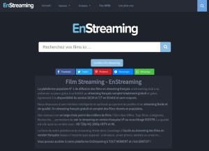 How enstreaming.club looks like on a tablet such as an iPad.