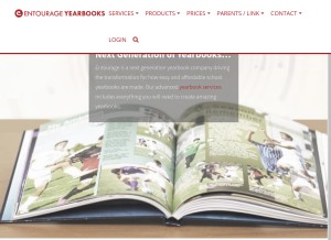 How entourageyearbooks.com looks like on a tablet such as an iPad.