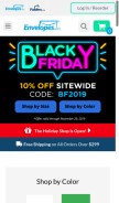 How envelopes.com looks like on a mobile device such as an iPhone.