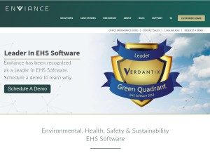 How enviance.com looks like on a tablet such as an iPad.