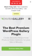 How enviragallery.com looks like on a mobile device such as an iPhone.
