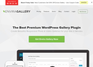 How enviragallery.com looks like on a tablet such as an iPad.
