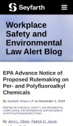 How environmentalsafetyupdate.com looks like on a mobile device such as an iPhone.