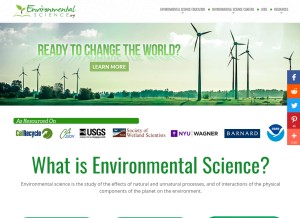 How environmentalscience.org looks like on a tablet such as an iPad.