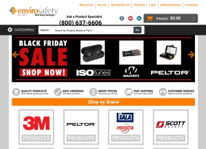 How envirosafetyproducts.com looks like on a tablet such as an iPad.