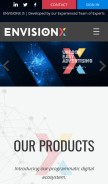How envisionx.co looks like on a mobile device such as an iPhone.