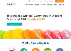 How envistacorp.com looks like on a tablet such as an iPad.