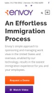 How envoyglobal.com looks like on a mobile device such as an iPhone.