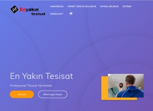 How enyakintesisat.com looks like on a tablet such as an iPad.