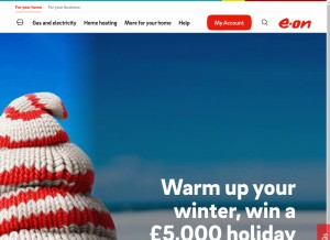 How eonenergy.com looks like on a tablet such as an iPad.