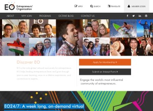 How eonetwork.org looks like on a tablet such as an iPad.