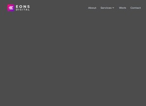 How eonsdigital.co.za looks like on a tablet such as an iPad.