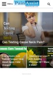 How epainassist.com looks like on a mobile device such as an iPhone.