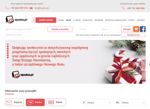 How epaka.pl looks like on a tablet such as an iPad.