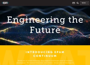 How epam.com looks like on a tablet such as an iPad.