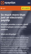 How epayslips.co.uk looks like on a mobile device such as an iPhone.